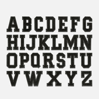 Offre Spéciale – Écussons Brodés en Chenille à Coudre ou à Coller, 26 Lettres Alphabétiques pour Vêtements