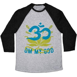Om My God Unisex Tri-Blend <b>Baseball</b> <b>Tee</b> - Product Image 2