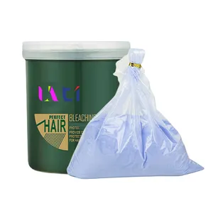 Logo personalizzato miglior professionale senza polvere a basso contenuto di ammoniaca organico Private Label colorante blu bianco polvere decolorante per capelli