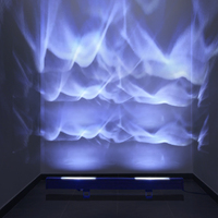 Lampe LED linéaire à ondes pour la décoration de piscine et de jardin, éclairage de scène, 80W RGBW, projecteur d'ondulations d'eau dynamiques 3D