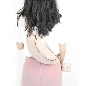 Custom Ladies Vegan Leather Bum Waist Belt Bag Fanny Pack Sling Chest Single Cross Body Shoulder Bag For Women