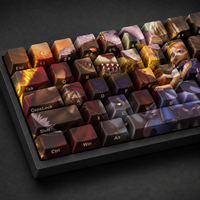 Juego de Teclas PBT con Sublimación de Tinta, 68 Teclas, Diseño Personalizado de Fantasía, Perfil Cherry, para Teclado de Juegos, Venta al Por Mayor