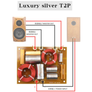 CKX10447 Luxury Silver <span class=keywords><strong>T2P</strong></span> Single Input Hi-Fi Home/Car Audio Divider Crossover Filters 1 WAY 1 Speaker Unit Sensor Modules Kits - Product Image 1
