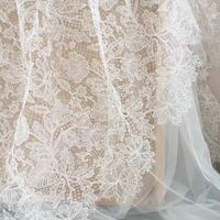 Français poisson fil de soie broderie Guipure dentelle suisse français dentelle robe de mariée garniture robe de mariée robe de soirée accessoires