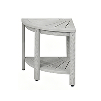 Chaise de jardin moderne de haute qualité, imperméable, en plastique, avec table triangulaire petite, mobilier d'extérieur, tabouret de douche