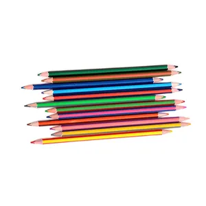 消しゴムなしで大人のパーソナライズされた色鉛筆を描く無毒の六角形のストライプ鉛筆