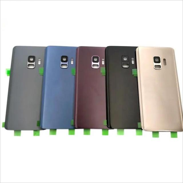 For Samsung Galaxy S9 Plus G965F Battery Back Glass Housing with Camera Lens Replacement Back Cover