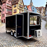 Camion de nourriture mobile de rue avec cuisine complète, gâteaux, saucisses, teppanyaki, sandwichs, bière, remorque alimentaire de 16 pieds à vendre