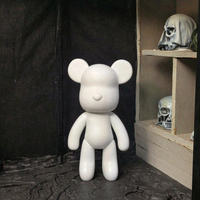 Sculpture d'ours fluide DIY populaire, ours en peluche fait à la main, modèle de jouet à colorier pour la décoration de la maison
