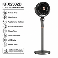 Fournisseur Vérifié – Ventilateur Oscillant Électrique Ultra-Silencieux à Moteur DC Sans Balais pour Toute la Maison, Trépied Flexible pour Poussette Bébé
