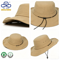 Chapeaux Bob Légers à Large Bord UPF 50+ avec Cordon de Serrage Réglable et Cordon Anti-Vent pour Activités de Plein Air (OEM/ODM)