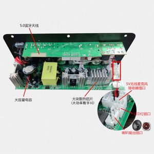D100 เครื่องขยายเสียงดิจิตอล 100W บอร์ดเพาเวอร์แอมป์สำหรับบ้านและรถยนต์ มินิ BT HIFI คอมพิวเตอร์ในรถยนต์ - Product Image 4