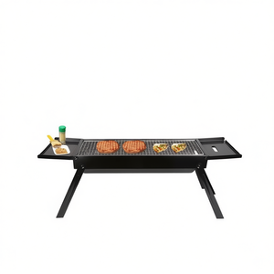 Parrilla portátil de carbón de acero inoxidable de 23 pulgadas, plegable, para acampar al aire libre, picnics y fiestas, para 3 a 5 personas - Product Image 1