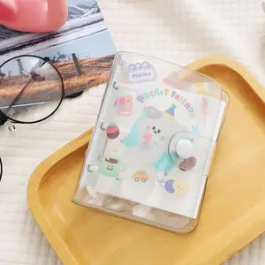 Mini Cute Cartoon A6 Transparent PVC Planner 3 Ring Binder Notebook Custom Grid Diary Journal Organizer 2023