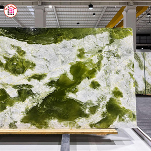 Losa de Cuarcita <span class=keywords><strong>Verde</strong></span> Esmeralda Natural Personalizada, Piedra de Lujo Pulida, Acabado Brillante, para Grandes Villas, Hoteles Comerciales y Proyectos de Ingeniería - Product Image 2