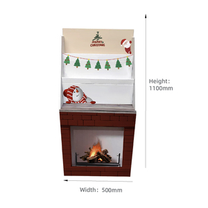 Tùy chỉnh sàn tông Cây giáng sinh giấy Quà Tặng hiển thị trang trí đứng bán lẻ Pop sóng giáng sinh hiển thị các tông - Product Image 3