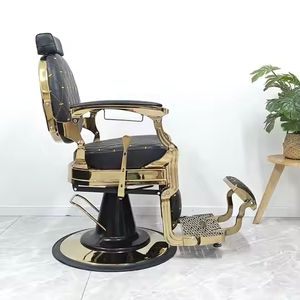 Chaises de salon modernes en gros, en acier inoxydable, robustes, professionnelles, avec pompe hydraulique, base ronde, pour salons - Product Image 5