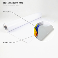 Rouleau de vinyle brillant auto-adhésif pour impression sur volet roulant de magasin, autocollants PVC grand format, résistant à l'eau, caractéristiques écologiques