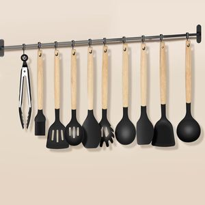 Ensemble d'ustensiles de cuisine professionnels personnalisés de qualité alimentaire, 12 spatules en silicone écologiques, accessoires de cuisine - Product Image 4