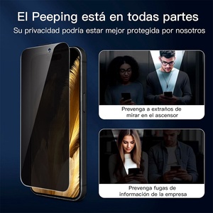 Protection d'écran en verre trempé pour la confidentialité 9H 28 °   Film anti-<span class=keywords><strong>espion</strong></span> 2.5D sans poussière, sans bulles, <span class=keywords><strong>application</strong></span> facile pour <span class=keywords><strong>iPhone</strong></span> 13 12 11 Phone Guard - Product Image 3