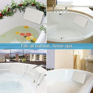 Coussins de bain antidérapants pour <span class=keywords><strong>baignoire</strong></span>, <span class=keywords><strong>coussin</strong></span> de repose-tête d'oreiller de <span class=keywords><strong>baignoire</strong></span> SPA respirant blanc avec 8 ventouses puissantes - Product Image 6