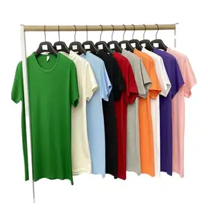 1 달러 모델 FYK051 야외 남성 기본 대형 일반 T 셔츠 남성 여름 옷 다른 색상