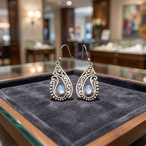 Pendientes de Plata de Ley con Piedra Lunar Elegante de Calidad AAA, Joyería para Mujer, Exportador Mayorista, Tu Elección - Product Image 3