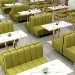 Ensemble de Mobilier de Restaurant Commercial de Luxe Léger à Prix de Gros, Table à Manger et Banquette de Canapé Personnalisées pour Fast-Food, Pâtisserie et Pizzeria - Product Image 5