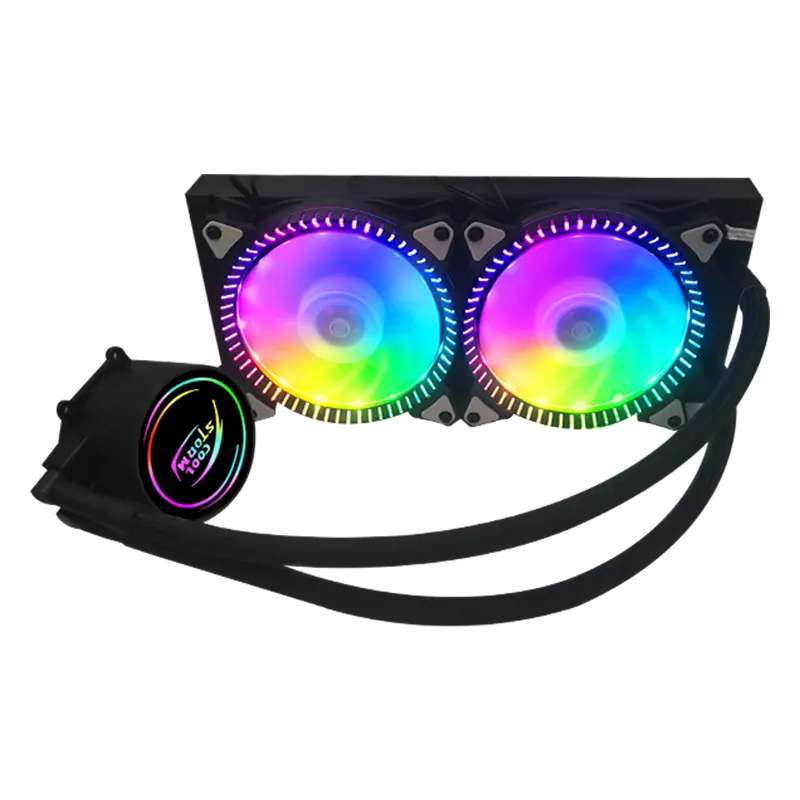 Lga 17001200 Oem Fabriek Aanpasbare Pc Case Cooling Led Verlichting Ventilator Liquid Cpu Fan Voor Cpu Amd Intel Luchtkoeling rgb Fan Cpu Koeler Water C