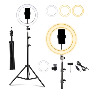 Hasta Tok teléfono inteligente iluminación fotográfica 6 8 14 22 10 pulgadas led anillo de luz con soporte de la luz <span class=keywords><strong>o</strong></span> de la cámara trípode - Product Image 3