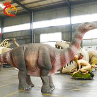 Costume de dinosaure brachiosaure, imperméable, en taille de vie, robotique, animation, performance réelle