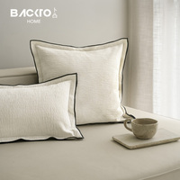 Housse de coussin Jacquard de luxe moderne taie d'oreiller solide décorative pour la maison pour la décoration de la maison du salon