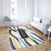 Tapis de sol et tapis de table basse pour salon et chambre à coucher, personnalisés, en gros, imprimés avec des motifs de plantes et de fleurs, en polyester, pour le dropshipping