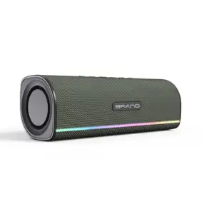 New Wireless Bluetooth Woofer Hifi Music Waterproof Fabric Speaker RGB LED Colorful Light BT Active Outdoor Portable Speaker