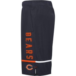 FOXA NFL Short de performance Rusher pour homme, bleu marine, logo Bears, séchage rapide, léger - Product Image 2