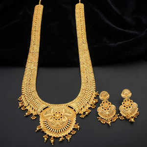 Wholesale 14K 18K 24K Gold Plated Long Necklaces, Indian Wedding Jewelry sets, Traditional <b>Bridal</b> jewelry Set, Fashion Jewelry. - Product Image 1