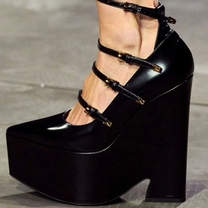 Zapatos de Mujer Mary Jane Nuevos, Tacones de Plataforma Súper Altos, Sandalias Sexys con Punta en Pico, Zapatos de Tacón con Hebilla para Fiesta - Product Image 6