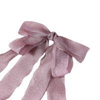 Ruban plissé brillant en chiffon de kapok Qibai 4 cm pour accessoires capillaires, matériel d'art floral fait main, nœud papillon