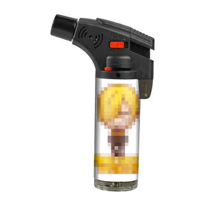 2025 recién llegado diseño distintivo logotipos personalizados recargables a prueba de viento Jet Slant antorcha encendedores para cigarrillos - Product Image 4