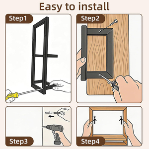 Estantes Flotantes Verticales de 2 Niveles para Montar en la Pared, Exhibidor de Macetas Colgante, Fácil de Instalar, Estante de Oficina, Pasillo Estrecho, Regalo para el Hogar - Product Image 6