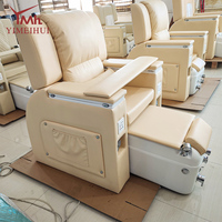 Chaise en forme de S brodée exclusive pour salon de manucure, canapé de massage des pieds et de bain de pieds SAP