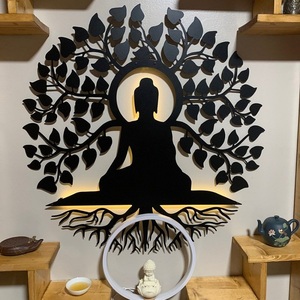 ศิลปะผนังทางจิตวิญญาณทางวัฒนธรรมที่มีรูปแบบการตกแต่งชาติพันธุ์และการออกแบบโลหะศักดิ์สิทธิ์ที่ได้แรงบันดาลใจมาจากผู้ผลิตอินเดีย - Product Image 2