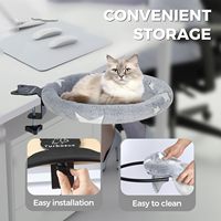 Meubles pour animaux de compagnie hamac bureau en peluche lumineux nid de chat hamac rotatif pour chat