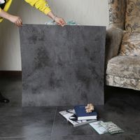 Baldosa de Cuero para Piso con Patrón de Piedra de PVC de 1.5 mm de Espesor, de Alta Luminosidad, Resistente al Agua y al Desgaste, Venta al por Mayor