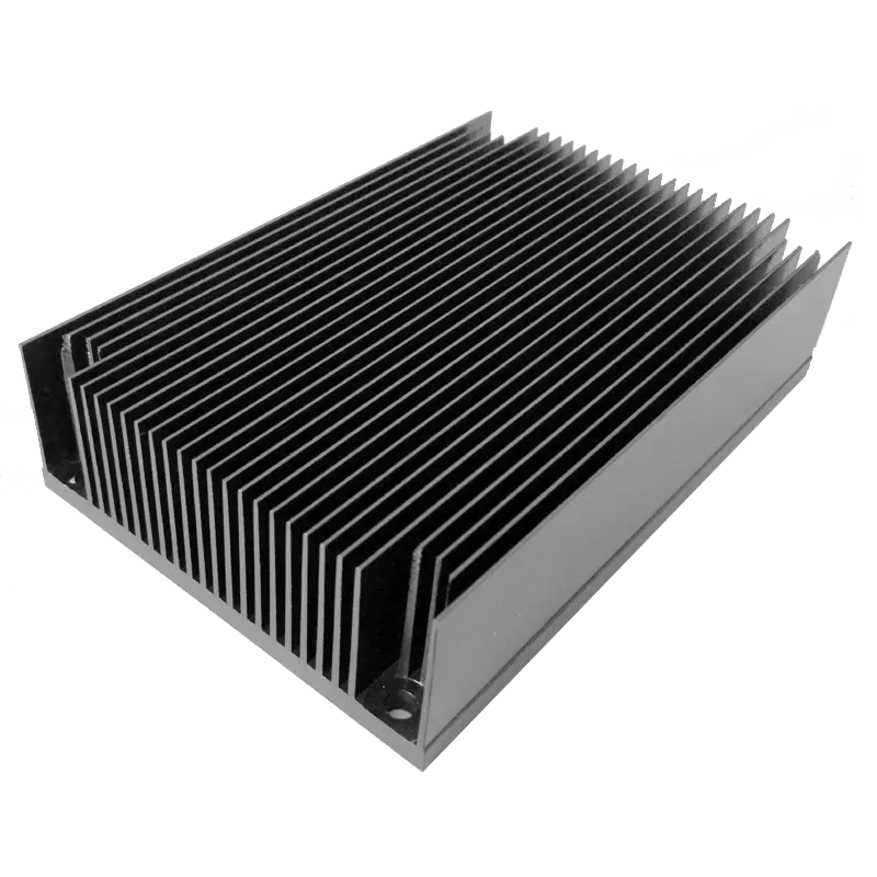 Perfil de disipador térmico de aluminio, disipador de calor de extrusión anodizada negra, 110(W)* 40(H)* 165 (L)mm