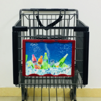 QUANTITÉ MINIMALE DE COMMANDE 100 Unités A4 Taille Chariot Panneau D'affichage Publicitaire Fabricant, Chariot de Supermarché de Panneau de Publicité