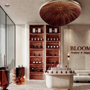 Kiosques de présentation de cosmétiques et de parfums écologiques en bois et métal de luxe |   Vitrines de luxe modernes sur mesure avec éclairage LED intégré - Product Image 4