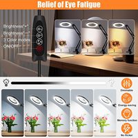 Loupe lumineuse 2-en-1 de bonne qualité avec base et pince, lampe de bureau grossissante à LED 15W pour travaux de précision, artisanat et camping