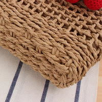 Mode à la mode nouveaux enfants dame épaule rotin armure fourre-tout cerise sac à main pour petite fille paille plage femme sac
