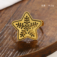 Anneaux de serviette de Noël en alliage de zinc, motif renne et sapin, personnalisables OEM, pour hôtels et restaurants, décoration de table de fêtes, en stock